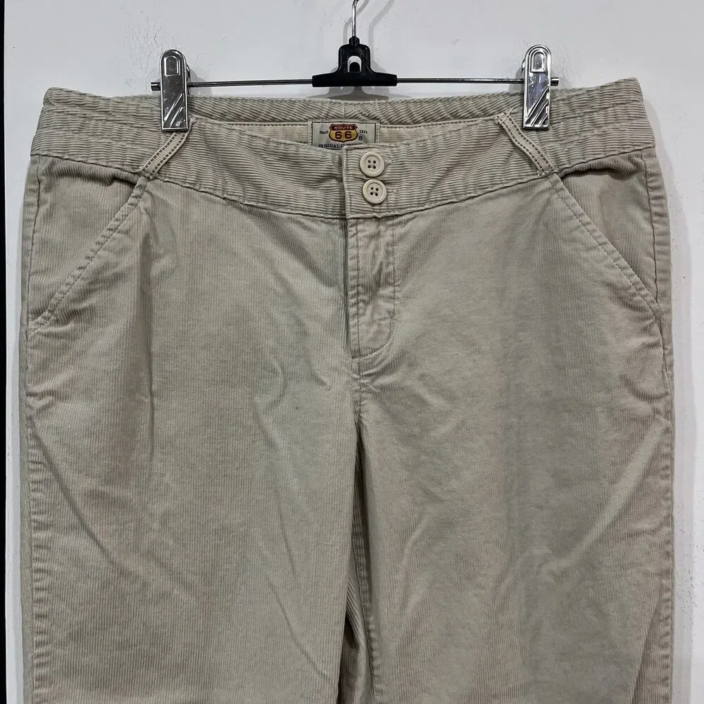 Route 66 Women’s Tan Corduroy Pants Size 8 Trousers Cotton